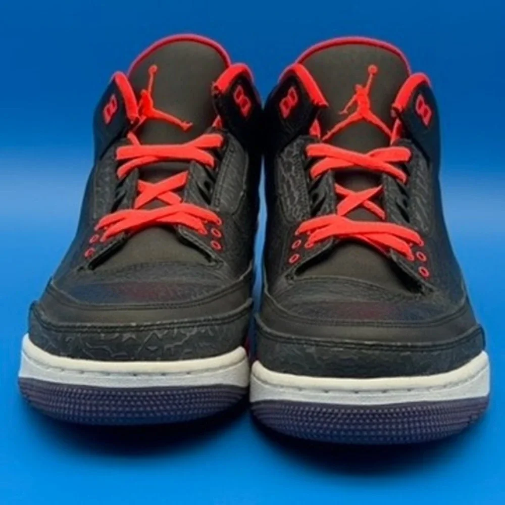 Jordan Air Jordan 3 Black Bright Crimson 136064-005 Size 11